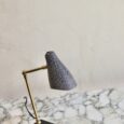 Lampe articulée, abat-jour peint craquelé