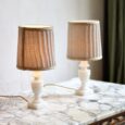 Paire de petite lampes en albâtre