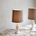 Paire de petite lampes en albâtre