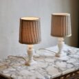 Paire de petite lampes en albâtre